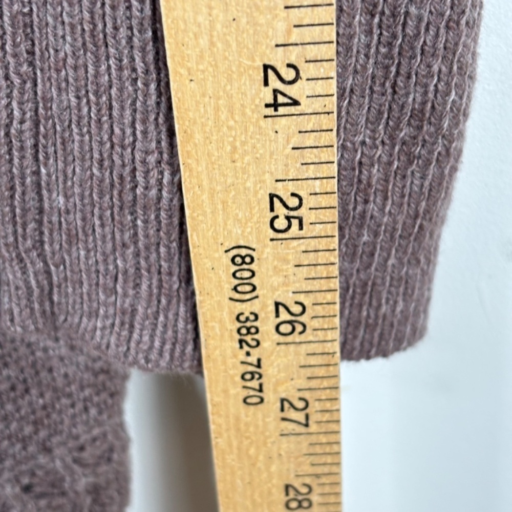Anthropologie Angel of the North Rosie Cowl Neck Sweater L Brown Tunic Waffle - Picture 10 of 11